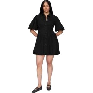 NWT Gap Black Cotton Bubble Mini Dress‎ Size XL